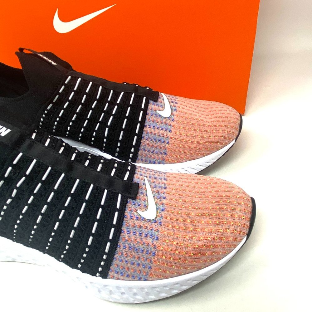 Nike React Phantom Run FK2 Black Orange White Sneaker Men's Size DQ7647 001 - Picture 7 of 12